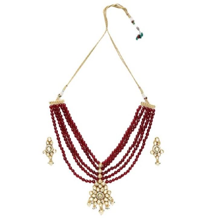 ruby-raang-long-maroon-kundan-neckpiece-with-kundan-earrings