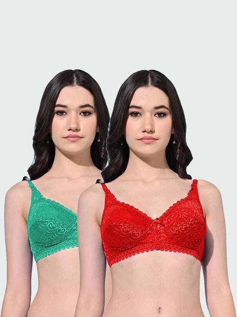 fims:-fashion-is-my-style-red-&-green-lace-work-bralette-bras---pack-of-2