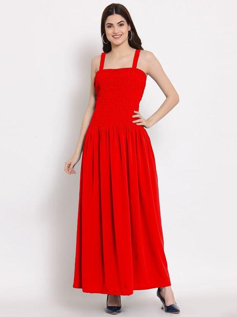 patrorna-red-regular-fit-tulip-gown