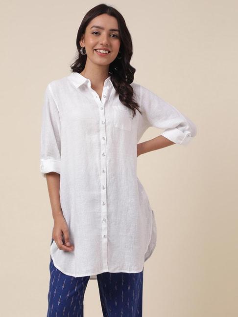 fabindia-white-linen-tunic