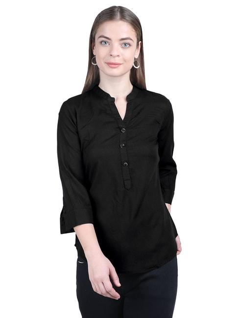 patrorna-black-regular-fit-tunic-style-top