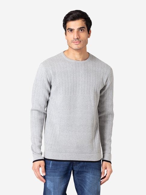 allen-cooper-light-grey-regular-fit-sweater