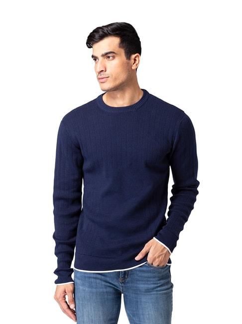 allen-cooper-navy-regular-fit-sweater