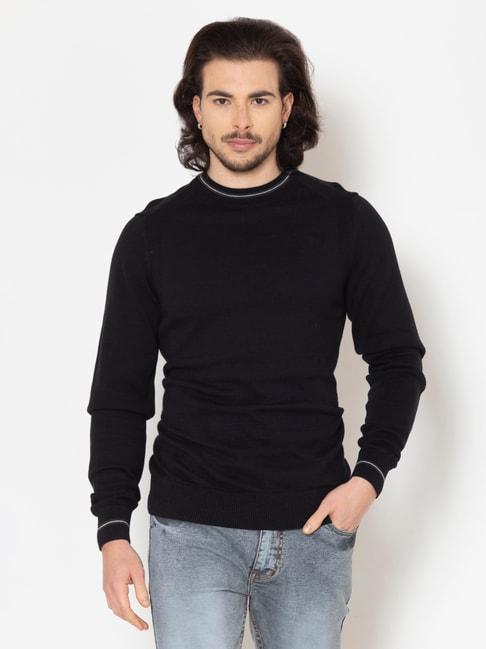 allen-cooper-black-regular-fit-sweater
