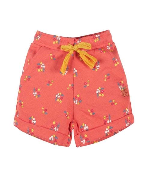 plum-tree-kids-coral-cotton-floral-print-shorts