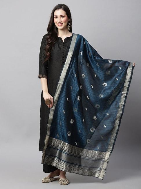 indo-era-blue-woven-pattern-dupatta