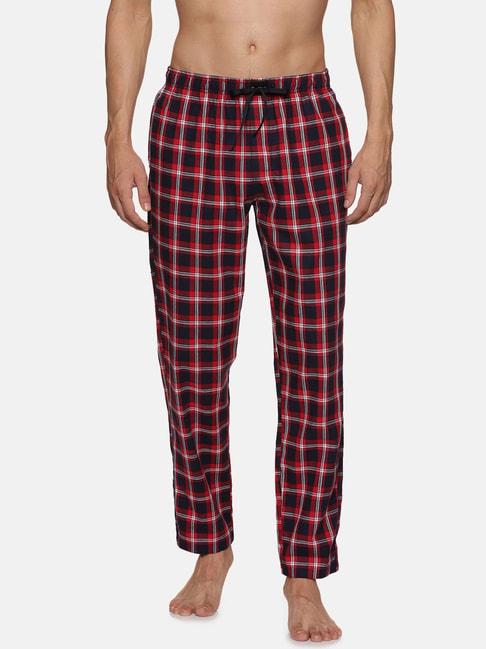 don-vino-red-regular-fit-check-nightwear-pyjamas