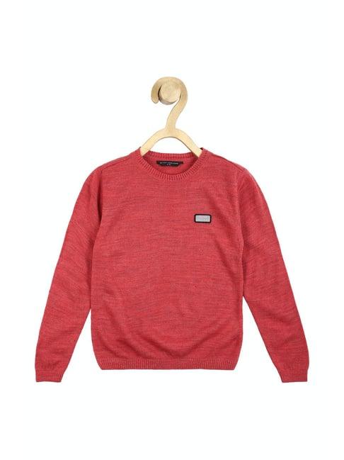 peter-england-kids-red-textured-full-sleeves-sweater