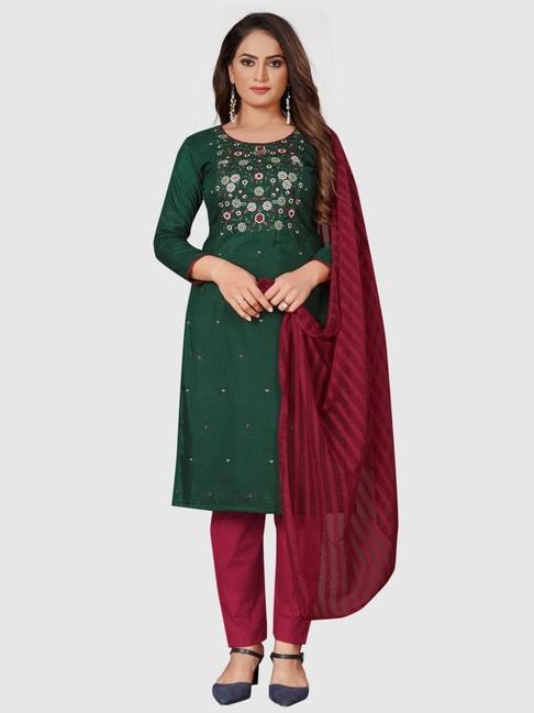 apnisha-green-cotton-embroidered-unstitched-dress-material