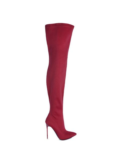 london-rag-women's-burgundy-stiletto-booties