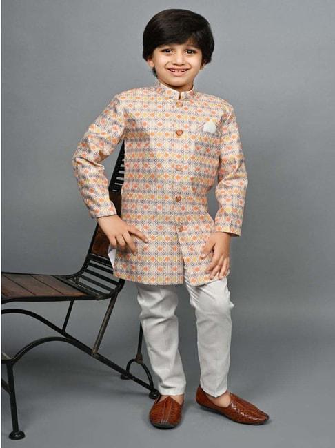 ahhaaaa-kids-mustard-&-white-embroidered-full-sleeves-sherwani-set