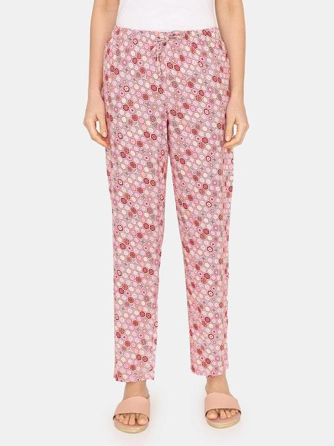 zivame-pink-printed-pyjamas