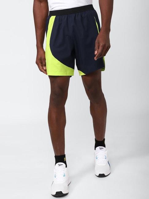 reebok-navy-regular-fit-self-pattern-sports-shorts