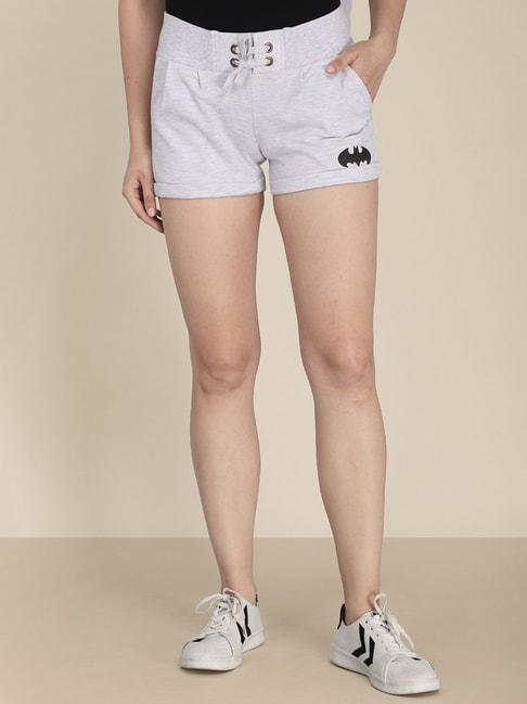 free-authority-grey-cotton-printed-shorts