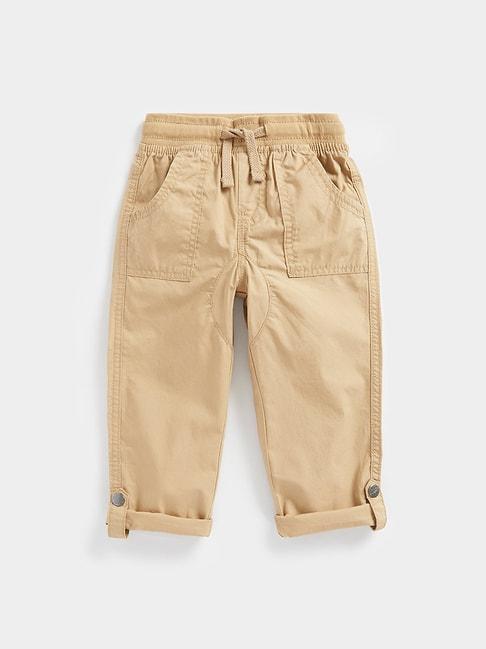 mothercare-kids-beige-solid-trousers