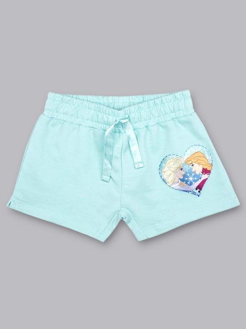 kidsville-kids-sky-blue-frozen-print-shorts
