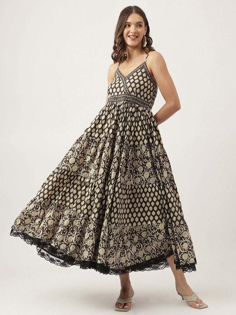 divena-black-cotton-floral-print-a-line-dress