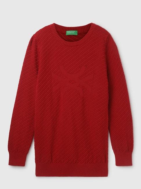 united-colors-of-benetton-kids-boy's-regular-fit-round-neck-textured-sweater