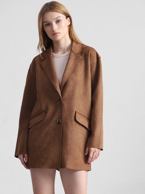 only-brown-regular-fit-blazer