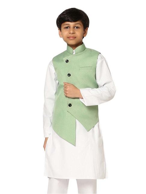 tahvo-kids-green-slim-fit-nehru-jacket