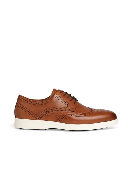 aldo-men's-brown-brogue-shoes