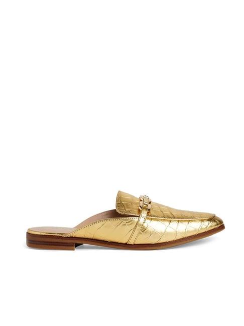 aldo-women's-gold-mule-shoes