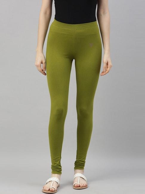twin-birds-green-cotton-full-length-leggings