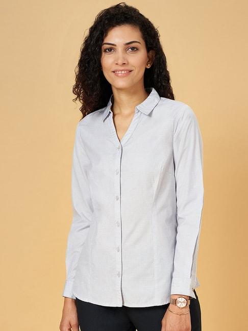 annabelle-by-pantaloons-grey-regular-fit-shirt