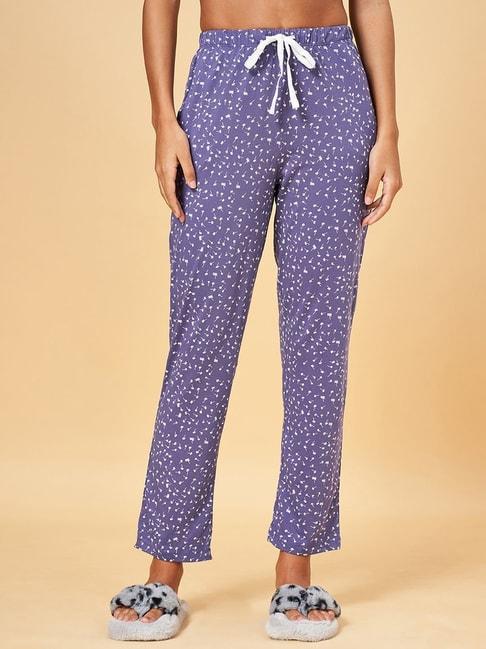 dreamz-by-pantaloons-purple-cotton-printed-pyjamas