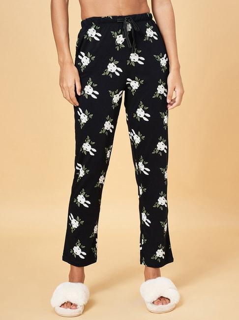 dreamz-by-pantaloons-black-cotton-printed-pyjamas