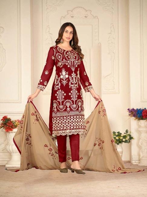 warthy-ent-red-embroidered-semi-stitched-dress-material