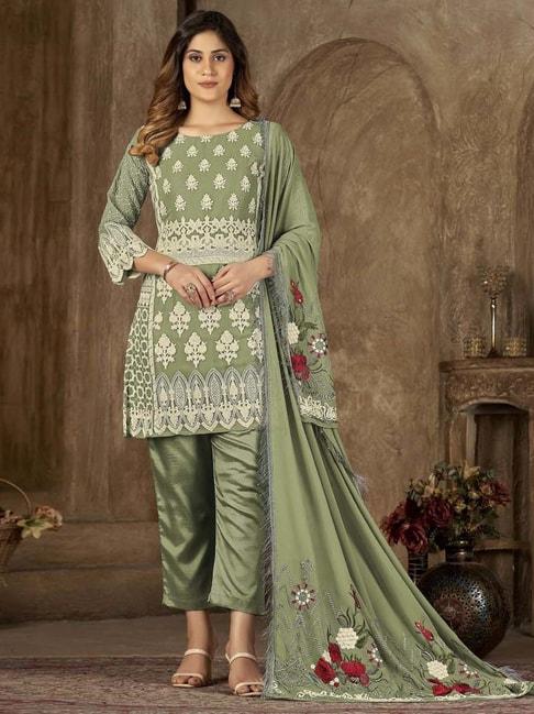 warthy-ent-green-embroidered-semi-stitched-dress-material