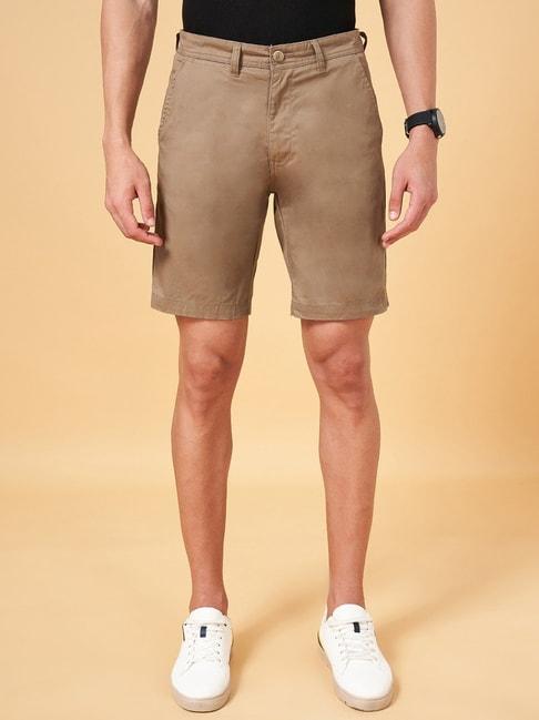 byford-by-pantaloons-tan-slim-fit-shorts