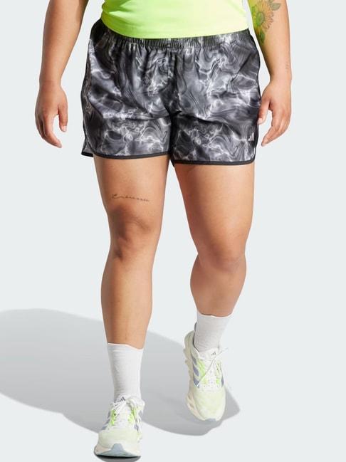 adidas-black-&-white-printed-running-shorts