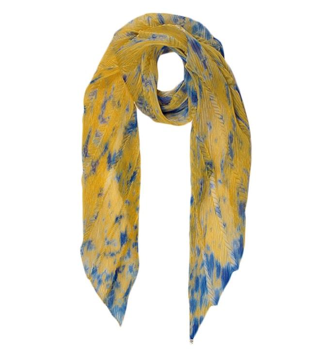 forest-of-chintz-yellow-&-blue-forest-floor-ombre-scarf
