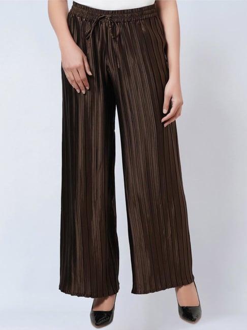 first-resort-by-ramola-bachchan-brown-box-pleated-palazzo