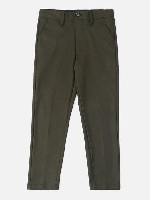 allen-solly-junior-dark-grey-solid-trousers
