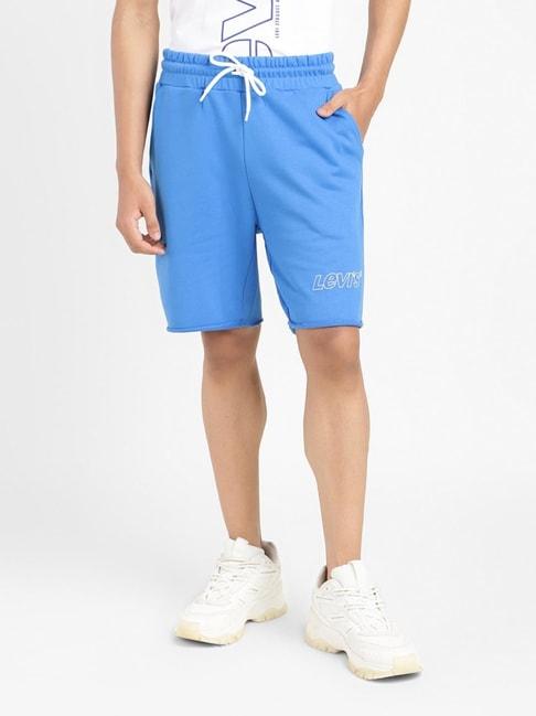levi's-blue-cotton-regular-fit-shorts