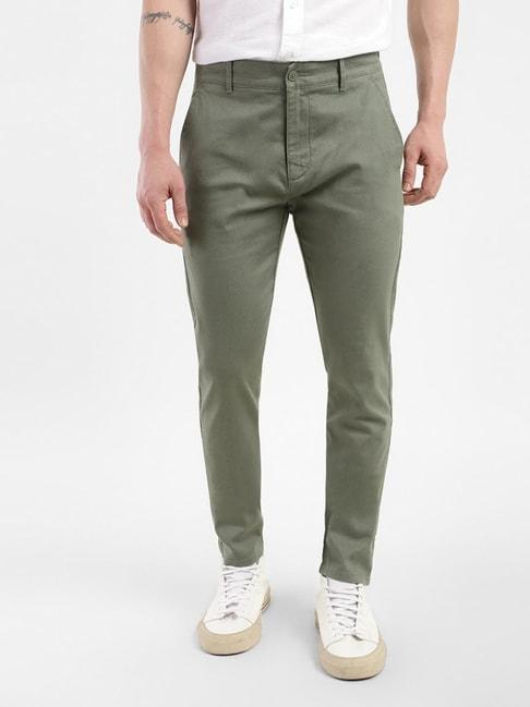 levi's-olive-cotton-slim-fit-trousers