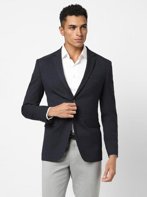 peter-england-elite-navy-slim-fit-checks-blazer