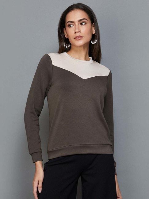 code-by-lifestyle-brown-regular-fit-sweatshirt