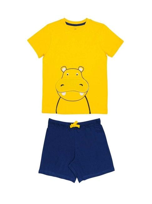 h-by-hamleys-kids-yellow-&-blue-cotton-printed-t-shirt-set