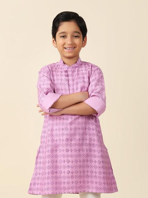 fabindia-kids-light-purple-printed-full-sleeves-kurta