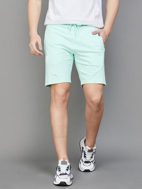 kappa-mint-green-regular-fit-shorts