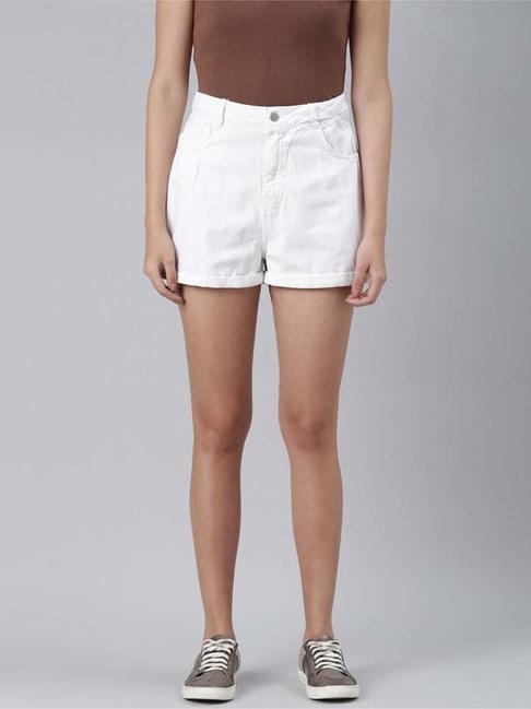 london-rag-white-cotton-shorts