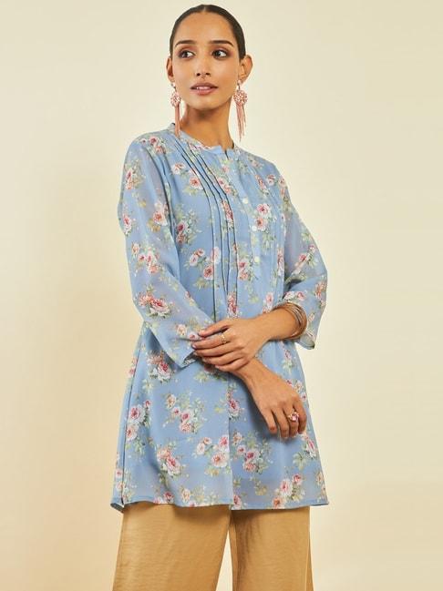 soch-blue-floral-print-tunic