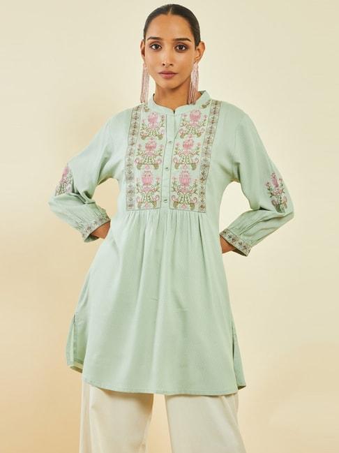 soch-sap-green-embroidered-tunic