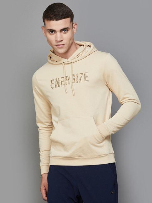 fame-forever-by-lifestyle-beige-regular-fit-printed-hooded-sweatshirt