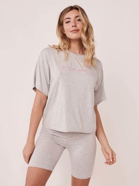 la-vie-en-rose-grey-printed-t-shirt