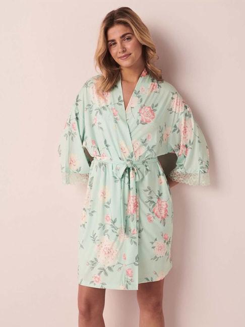la-vie-en-rose-green-printed-robe